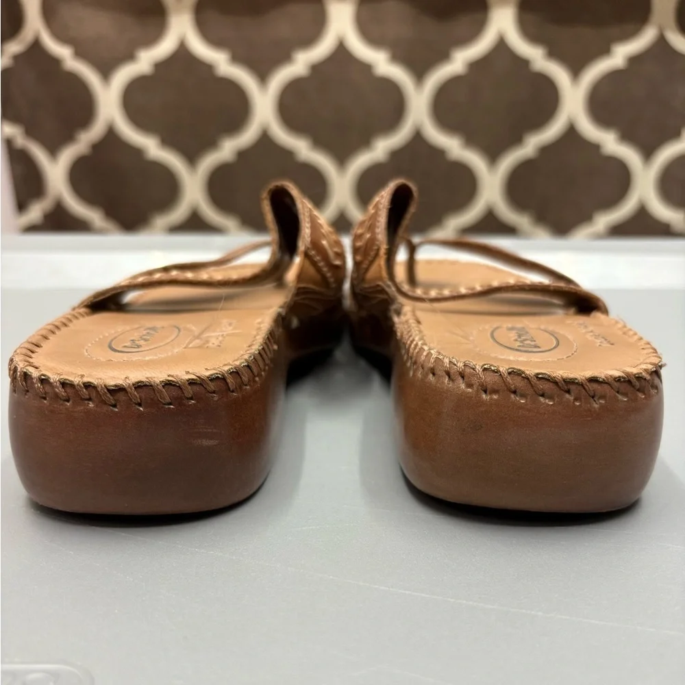 Dr. Scholl's Air Pillo Thong Leather Sandals Womens Flip Flops Wedge Shoes Sz 8 - Picture 10 of 12